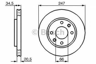 Disc frana PEUGEOT 106 II (1) (1996 - 2016) BOSCH 0 986 479 B32 foto