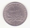 Franța 1 franc 1960, Europa, Nichel