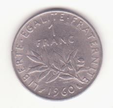 Franța 1 franc 1960 foto