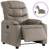 Cumpara ieftin Fotoliu rabatabil electric, cappuccino, piele ecologica