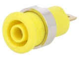 Conector banană 4mm soclu 24A 1kV galben