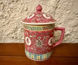 CANA CU CAPAC - PORTELAN PICTAT MANUAL- MADE IN CHINA H15,5CM