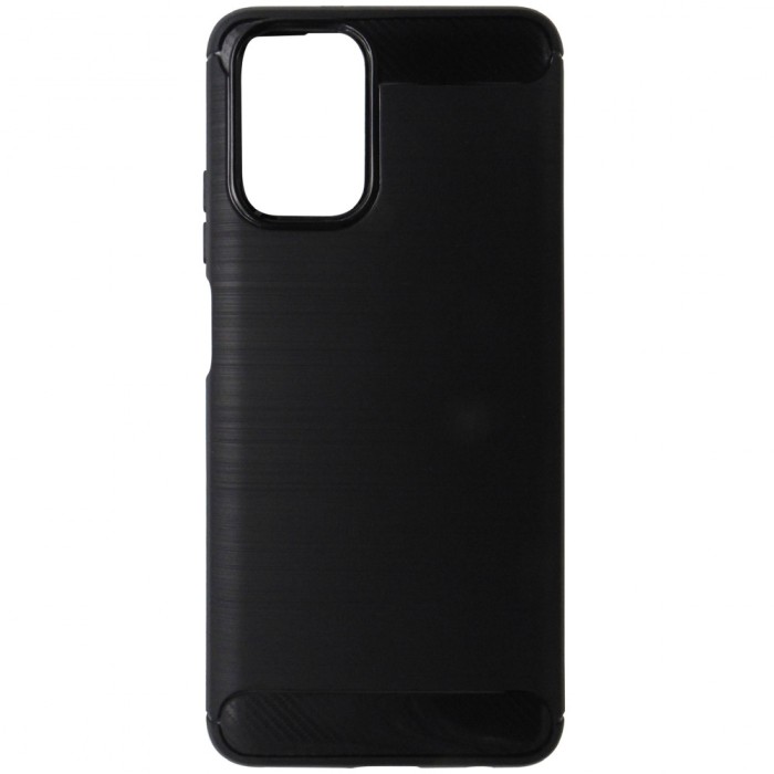 Husa tip capac spate Carbon silicon neagra pentru Xiaomi Redmi Note 10, 10S, Poco M5s