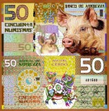 KAMBERRA - FANTASY NOTE - 50 NUMISMAS 2019 - UNC / POLIMER / ZODIAC - ANUL PORCULUI