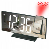 Cumpara ieftin Ceas stil oglinda cu LED si proiectie, Alarma, Display mare