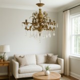 Candelabru Cristal SANSSOUCI Magno, 6xE14, Diametru 60cm, Alama Antichizata ModernLight Concept