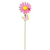 Stick Decorativ pentru Ghiveci din P&acirc;slă, Model Buburuză și Fluture, 29 cm, CMCLASS
