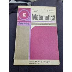 K. Teleman, E. Statescu - Matematica, Manual pentru clasa a IX-a