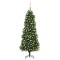 vidaXL Brad Crăciun pre-iluminat artificial set globuri verde 240 cm 3077643