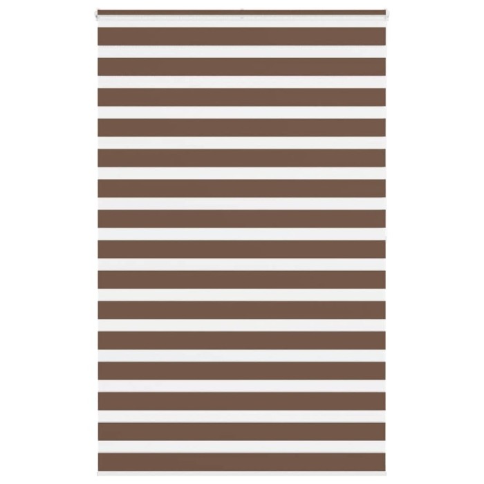 Jaluzea tip zebra maro lățime țesătură 140,9 cm poliester