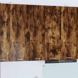 vidaXL Dulap suspendat cu ușă Riga Stejar fumuriu 30 x 31 x 100 cm 884334