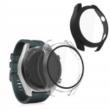 Set 2 Huse pentru Huawei Watch 3 Pro, Kwmobile, Sticla securizata, Negru/Transparent, 55794.01