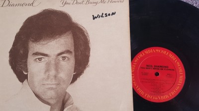 Vinil original SUA Neil Diamond, You don&amp;#039;t bring me flowers, 1978 foto