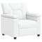 Set de canapea 2 pcs Alb Piele artificiala - 3