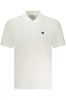 Tricou barbati, cu mini logo brodat, Regular fit, Alb, S, M