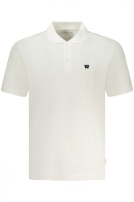 Tricou barbati, cu mini logo brodat, Regular fit, Alb, S foto