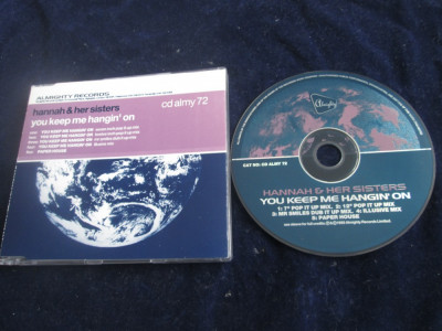 Hannah &amp;amp; Her Sisters - You Keep Me Hangin&amp;#039; On_maxi single,cd_Almighty (1995 ,UK) foto