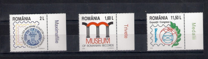 ROMANIA 2018 - MUZEUL RECORDURILOR ROMANESTI, SERIE CU TABS, MNH - LP 2205