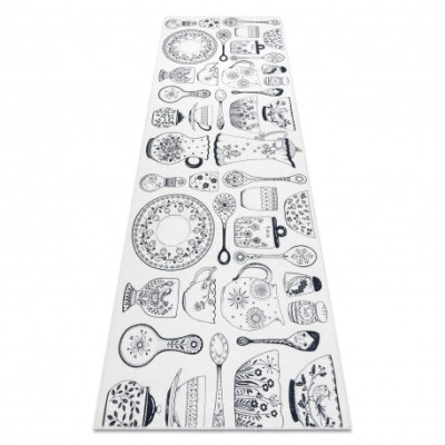 ANDRE 1318 covor lavabil Ceramică, bucatarie, anti-alunecare - bej, 80x200 cm foto