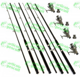 Set Economic pescuit ,4 Lansete 3m cu 4 mulinete DA 6000 cu Baitrunner