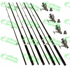 Set Economic pescuit ,4 Lansete 3m cu 4 mulinete DA 6000 cu Baitrunner foto