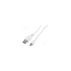 Cablu DisplayPort - DisplayPort, DisplayPort mufa, mini DisplayPort mufa, 3m, alb, ASSMANN - AK-340102-030-W