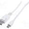 Cablu DisplayPort - DisplayPort, DisplayPort mufa, mini DisplayPort mufa, 3m, alb, ASSMANN - AK-340102-030-W