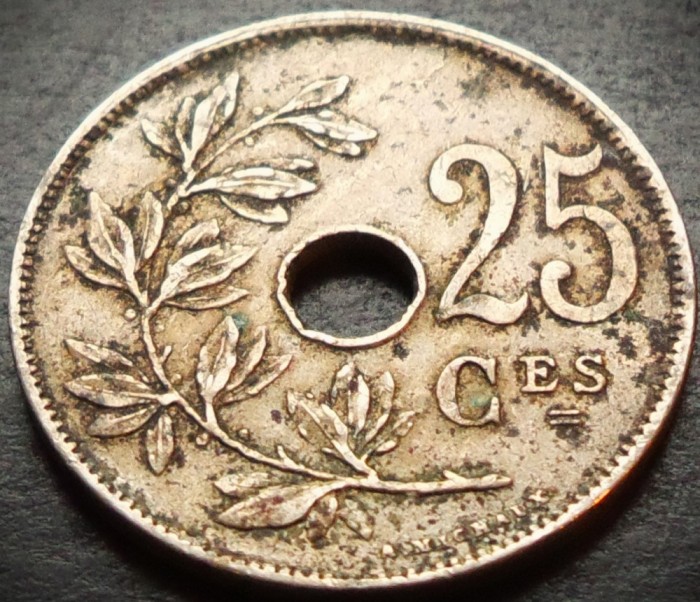 Moneda istorica 25 CENTIMES - BELGIA, anul 1927 * cod 939 = BELGIQUE