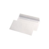 Plicuri Albe DL 110x220mm, Lipire Siliconica, 80g/mp - Plic Format Standard