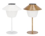 Cumpara ieftin Set 2 veioze incarcare solara otel alb maro Klara &Oslash;18x27,5h