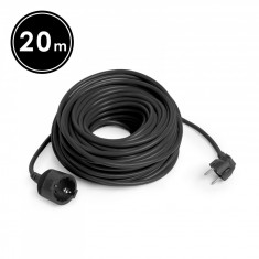 Cordon prelungitor Skycandle H05VV-F 3x1.5 mm² CEE 7/7, 10/16 A, 250V AC, 50Hz, 20 metri, Negru