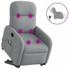 VidaXL Fotoliu electric masaj rabatabil cu ridicare, gri &icirc;nchis textil 3303002