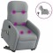 vidaXL Fotoliu electric masaj rabatabil cu ridicare, gri &icirc;nchis textil 3303002