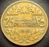Moneda exotica 25 PIASTRES - LIBAN, anul 1961 * cod 1613 = excelenta, Asia