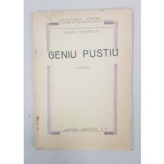 GENIU PUSTIU, ROMAN de MIHAIL EMINESCU - BUCURESTI