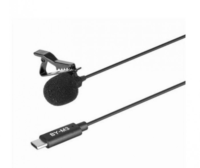 Microfon lavaliera BOYA BY-M3 cu mufa USB Type-C