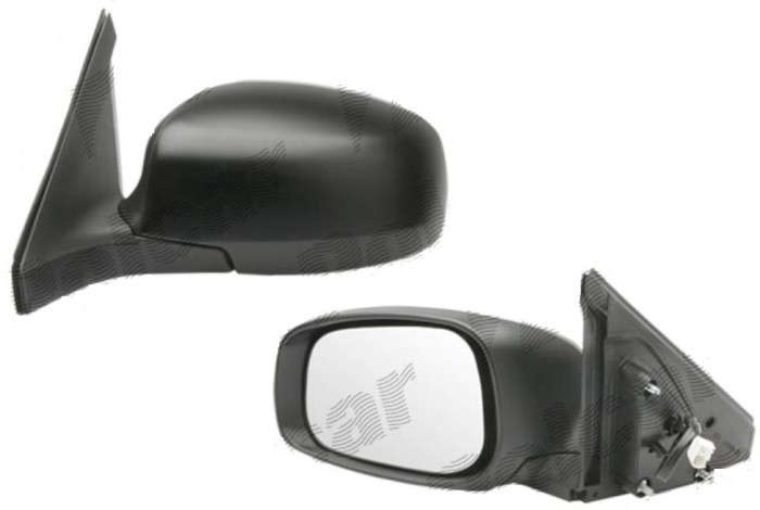 Oglinda exterioara Suzuki Swift (Sg) 03.2005-09.2010 Partea Stanga Crom Convex Electrica Cu Incalzire 8470263Ja0Zxx, carcasa neagra grunduita