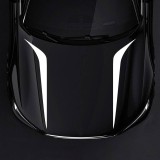 Set 2 stickere autoadezive Tuning, model &quot;Hood Stripes V2&quot;, dimensiune 100 x 26 cm, culoare Alba, AVEX