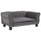 Pat de caini, gri, 70x45x30 cm, piele ecologica