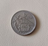 Spania - 5 pesetas (1957) - Francisco Franco - monedă s311, Europa