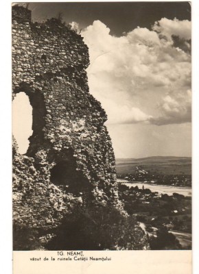 CPIB 17453 CARTE POSTALA - TARGU NEAMT VAZUT DE PE RUINELE CETATII NEAMTULUI foto