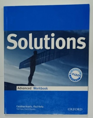 SOLUTIONS , ADVANCED WORKBOOK by CAROLINE KRANTZ and PAUL KELLY , ANII &amp;#039;2000 foto