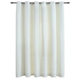 Draperie opaca, crem, 290x245 cm, catifea, inele metalice