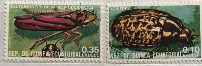 (B ) Timbre serii Straine tema Animale Insecte Guinea