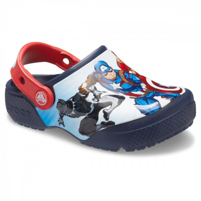 Saboți Crocs Fun Lab Avengers Patch Clog Albastru - Navy