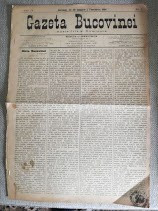 1894, Gazeta Bucovinei, ?tampila Czernowitz, dir. George Bogdan, Vasilie Marco foto