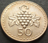 Moneda 50 MILS - CIPRU, anul 1974 *cod 3004 = A.UNC - mai rara in aceasta stare!