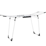 SONGMICS Uscator de rufe pliabil, capacitate intindere haine 18 metri, 57x173x97 cm, alb Household NewTrend