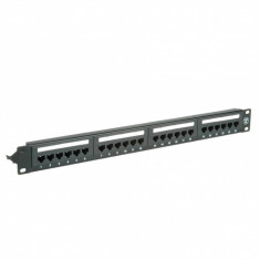 Patch panel 19" cat 6A 24 porturi UTP Negru, Value 26.99.0357