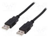 Cablu USB 2.0 A-A nichelat 3m negru BQ CABLE